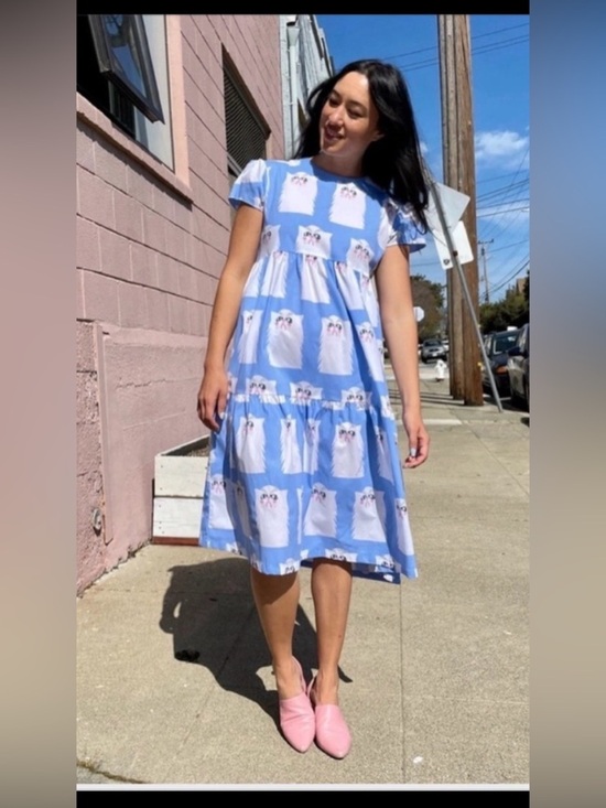 Nooworks Dresses & Skirts - Nooworks Greta grumpy cat dress XS